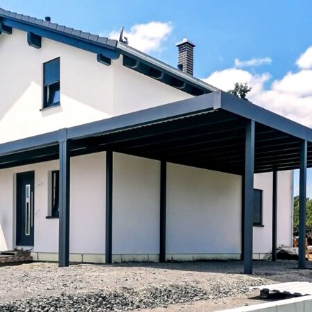 Flachdachcarport – Kundenbilder